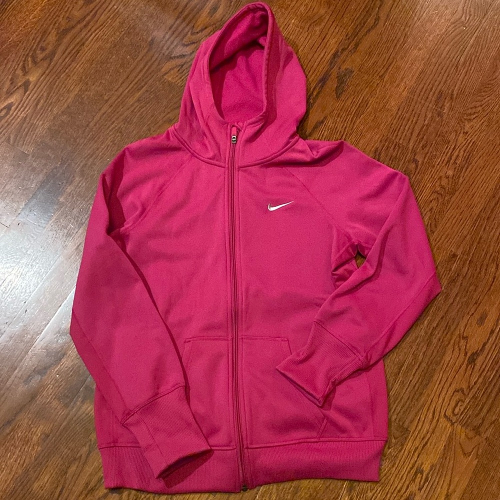 Nike Therma-fit Pink Zip-up Hoodie w/ Center Pockets Size Large